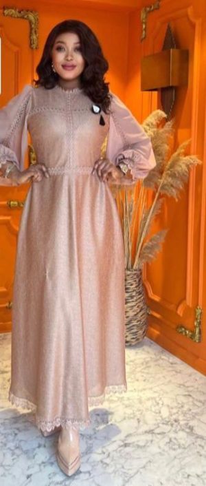 Shinny Light Pink Gown