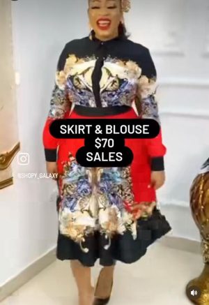 Skirt & Blouse Flower Design