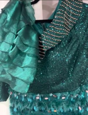 Beaded Design Gown (Available Colour: Green)