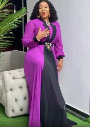 Long-sleeved Purple Gown