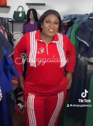 2pc Unisex Tracksuit Red