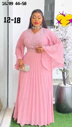 Light Pink Overall Longsleeved Dress