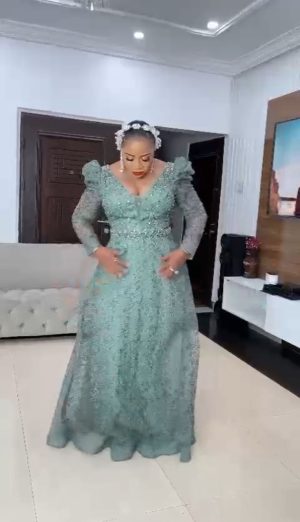 Light Blue Shinny Overall Longsleeved Dress