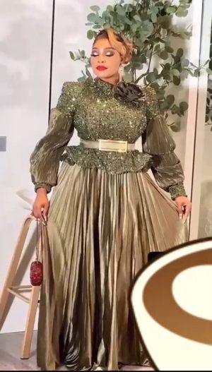 Shinny Grey With Printing Skirt