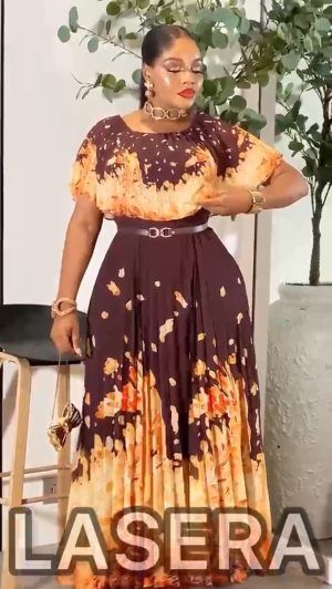 Printed Gown Mixed Colour